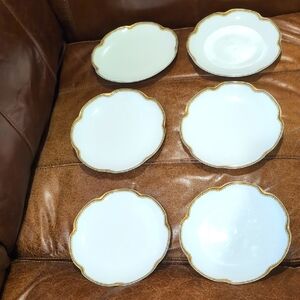 6 Haviland & Co Limoges France Anjou Collection China Salad Plates Dishes 7.5"